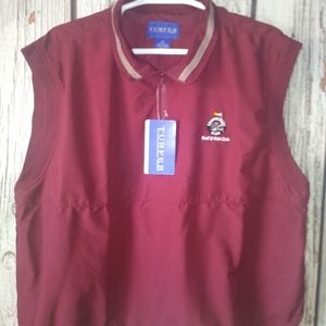 Shaftsbury Glen Golf & Fish Club Sleeveless S/S Windbreaker Jacket Vest 2XL